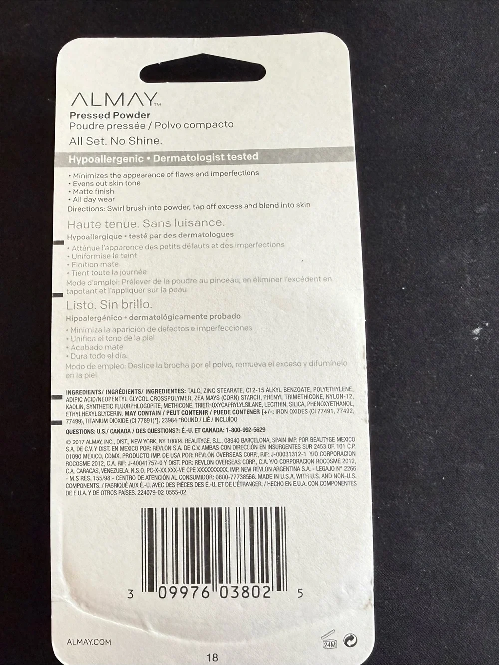 Almay Pressed Powder 200 Light Medium Matte Face Powder NEW Sealed